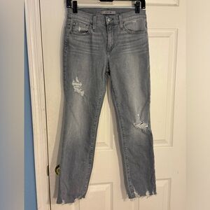 Joe's Dalila Mid Rise Distressed‎ Straight Ankle Jeans